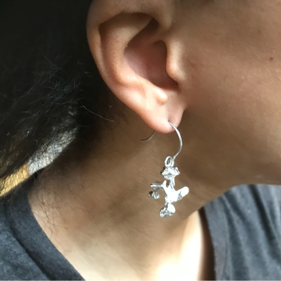 Sterling Silver Free Form Earrings - Picture 5 of 16